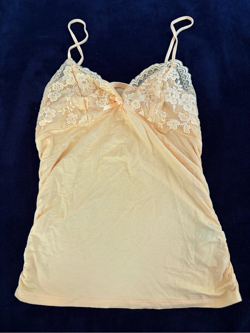 SHEIN Peach Lace-Trim Camisole Slip